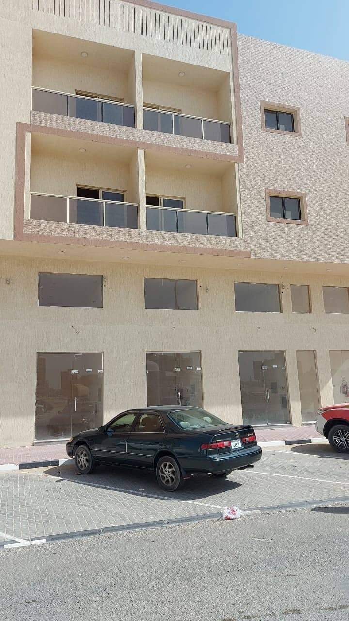 For rent in Ajman, a new building, the first inhabitant of Industrial Jurf 3