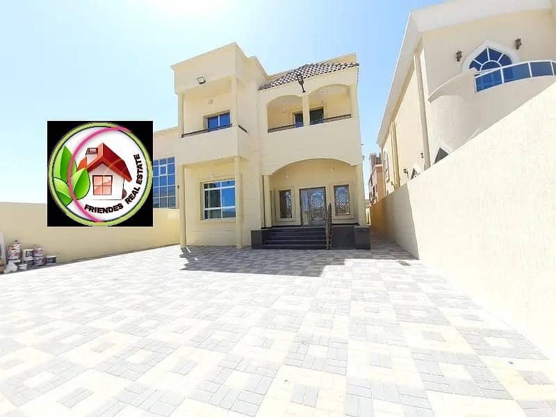 Villa Corner Ajman for sale, personal finishing, ceramic, Spanish bathrooms, great location, without downpayment%