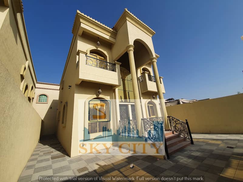 Classic Arabic design villa for sale In Al Mowaihat Ajman Close to all services All banking facilities With spaces