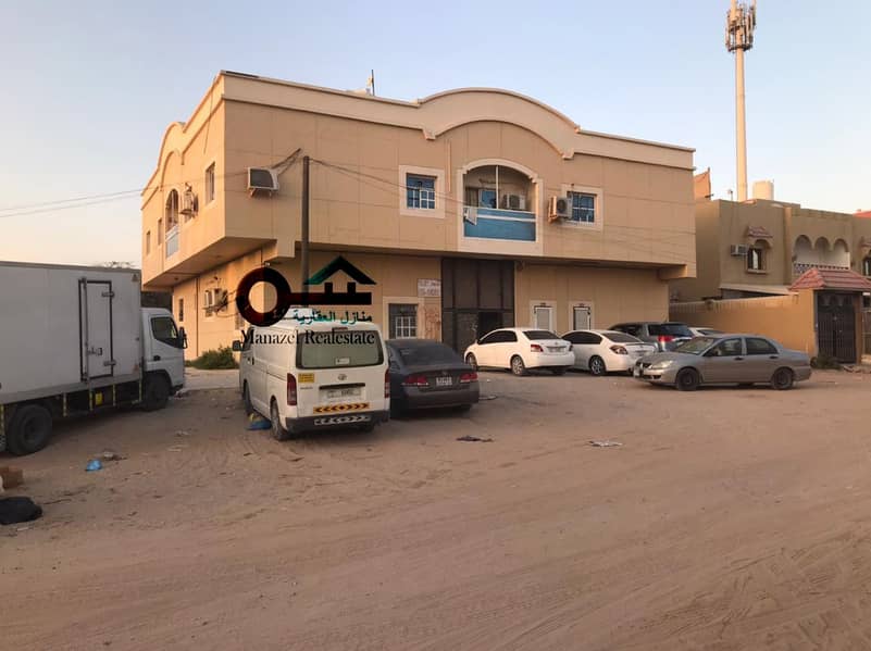 For sale a building in Ajman, Al Mowaihat 2, located on the corner of two streets, a very excellent location