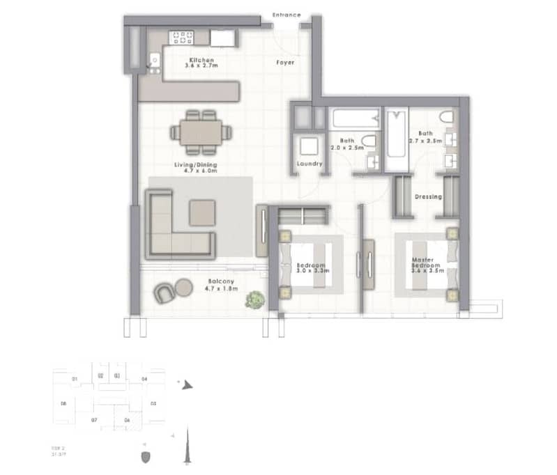 2 Yr posthand over plan | Burj / Fountain View 2 Yr posthand over plan | Burj / Fountain View