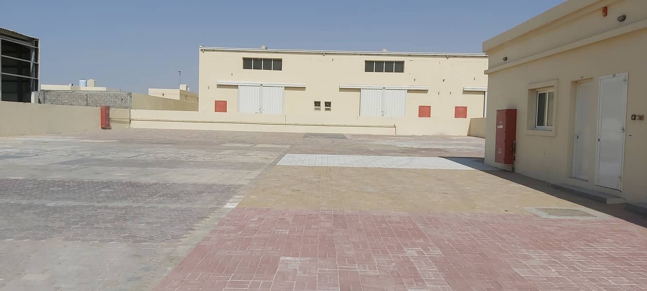 15,000 Sqft Open Land 3 Phase Power(25 Kw)Water Connection 2 Office Interlock Boundary wall In Al Saja Sharjah