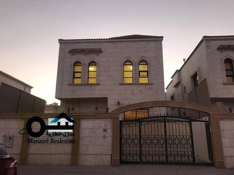 Villa for rent in Ajman, Al Rawda area 2 The villa is the second piece of Sheikh Ammar Street and close to Sheikh Zayed Road