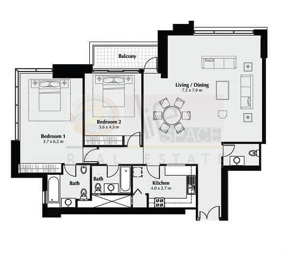 2 Big Flat | Excellent Floor Plan | Bright Apt With Open Views