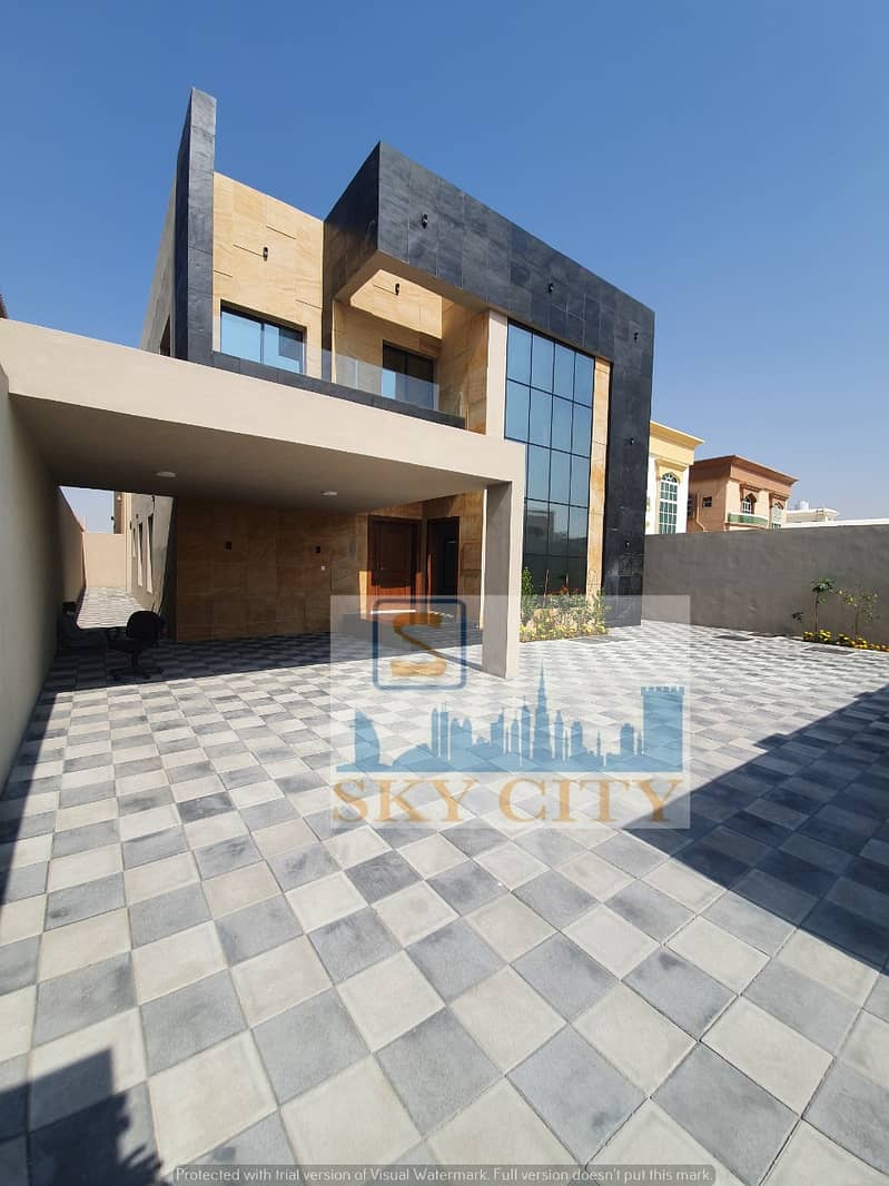 Modern villa for sale European finishing Directly on a sidewalk street Personal finishing and bank financing of 8000 dirhams