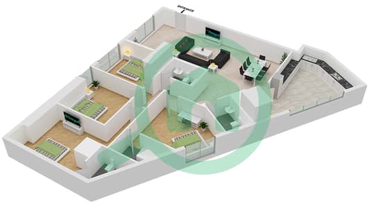 Conqueror Tower - 4 Bedroom Apartment Unit 104 Floor plan