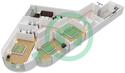 Conqueror Tower - 3 Bedroom Apartment Unit 11 Floor plan