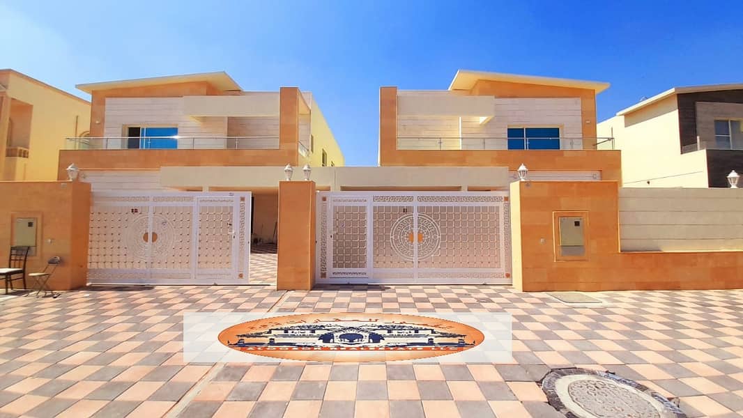 Modern villa for sale, European design, stone face - super duplex finishes - with the possibility of bank financing