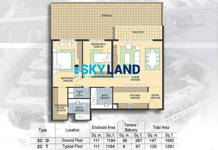 25 Type C ! Biggest 2Beds w/ Wardrobes