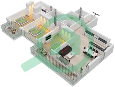 La Vie - 3 Bedroom Apartment Type/unit 01A/8 Floor plan