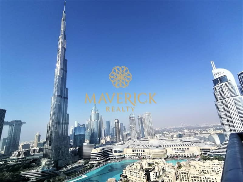 Full Burj+Fountain View | Furnished 3BR+Maids/R