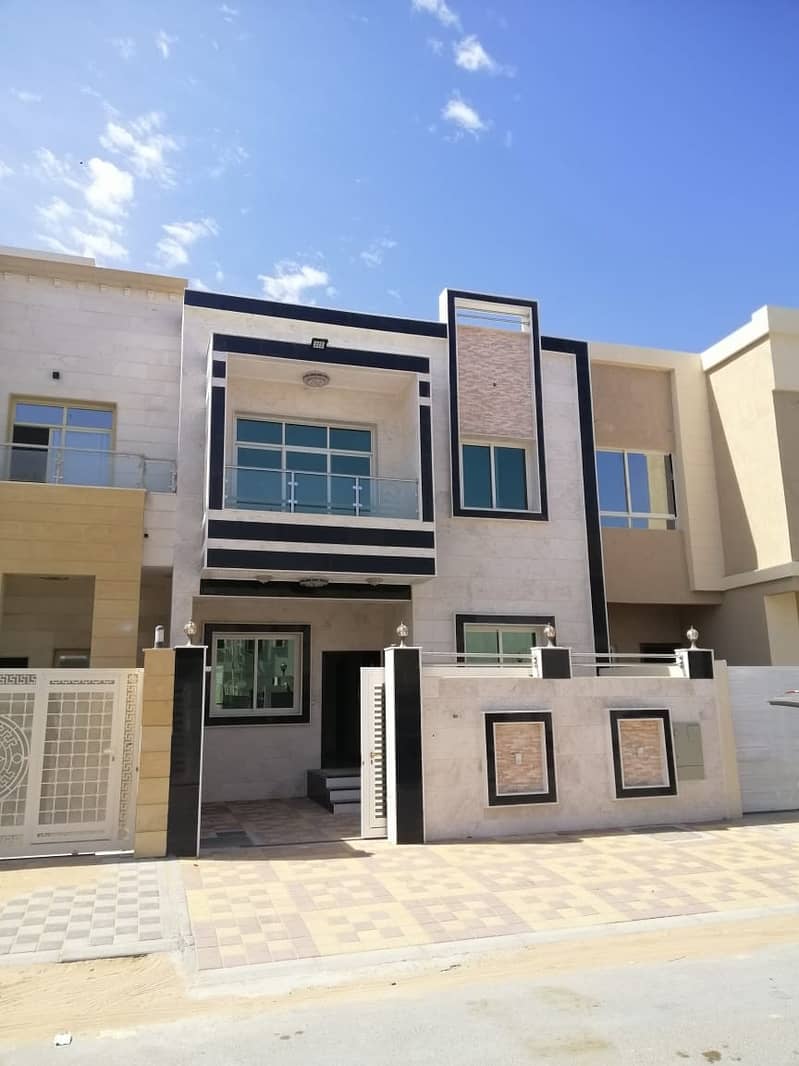 Villa for sale in Al Yasmeen Ajman freehold - stone facade, excellent finishes
