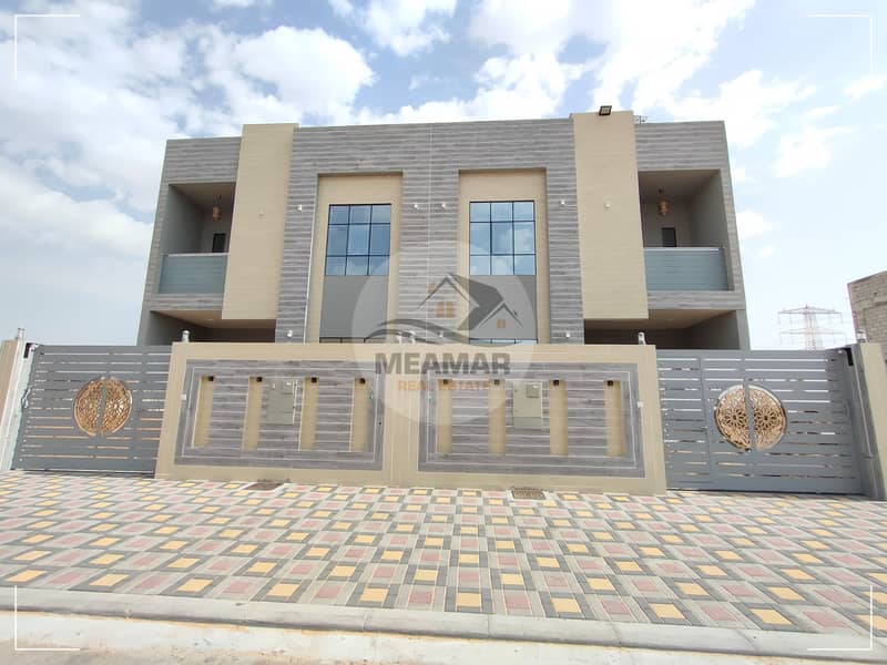 For sale a modern villa in Ajman, with jasmine, on Qar Street ******************************* The villa consists of two floors Stone facade, excellent finishes and very high-end * Building area 2000 feet    * 4 rooms Masterbatch * Master Council * Main ha