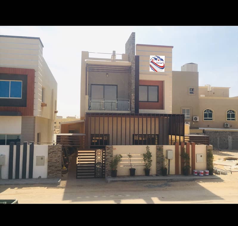 Villa for sale, personal finishing, excellent price, Ajman, close to the main street, a large building area