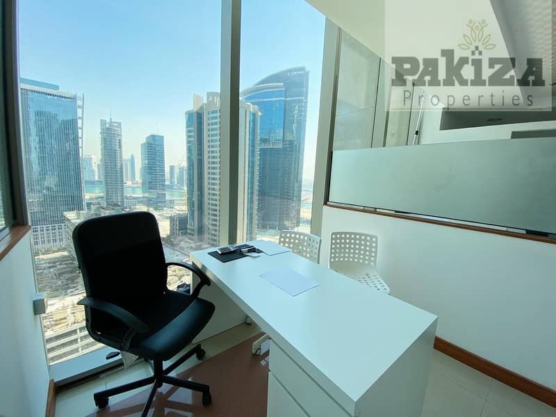 BRIGHT & SPACIOUS FULLY FURNISHED PARTITIONED OFFICE IN BUSINESS BAY FOR RENT|NEAR METRO