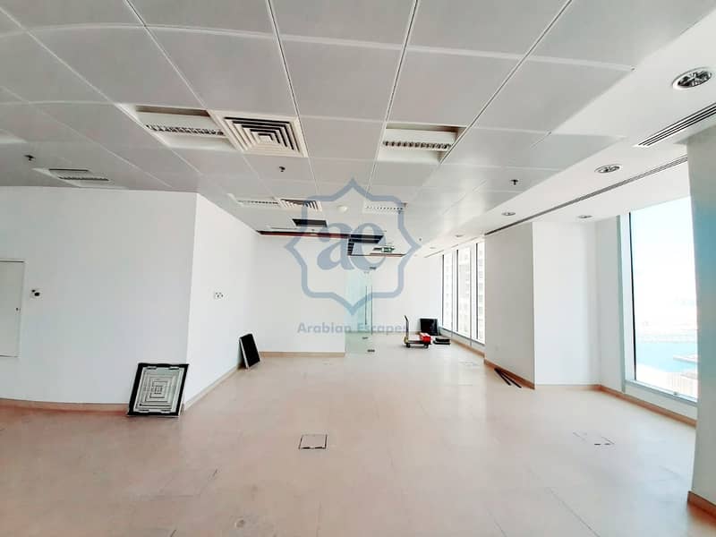 8 Open Plan Office l DEWA and Chiller included l Sea View