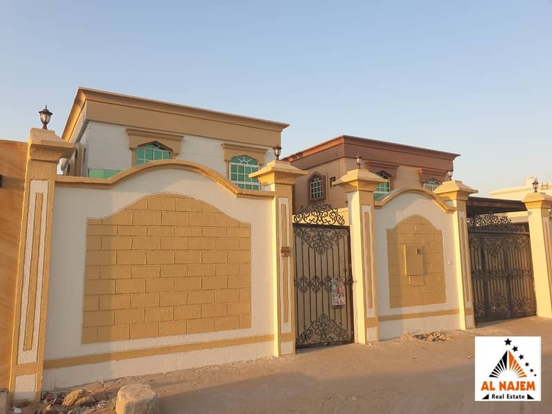 Villa for rent in Ajman, Al Rawda area, consisting of 5 rooms and a large area for monsters