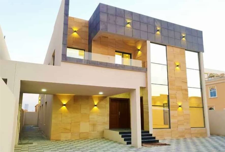 The price of a villa shot with finishing and personal construction is one of the best designs in the Emirate of Ajman, the Jasmine area, with a very large building area and very close to the asphalt street with freehold ownership.