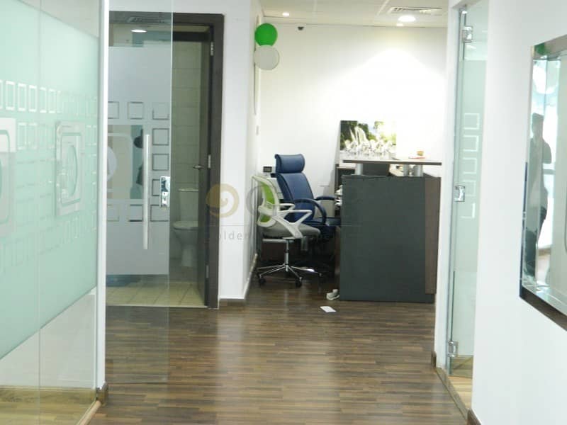 8 Glass Partitions| 1360 Sq. Ft. |Solid Wood flooring