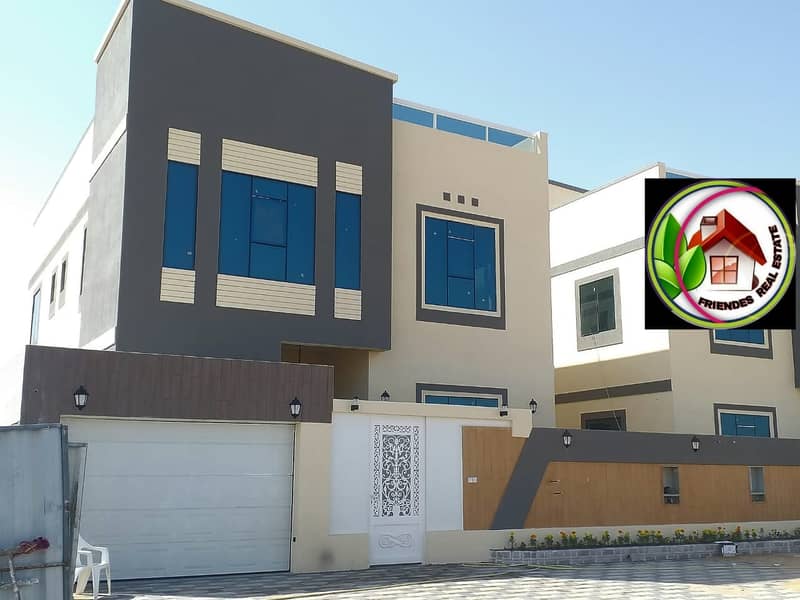 For sale in Al Zahia area, villa, large building area, freehold for all nationalities