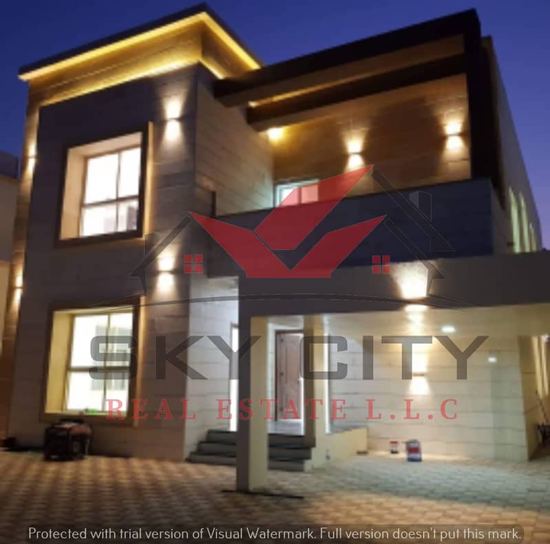 Modern villa for sale Luxurious European design And finishes with high presence The most prestigious sites and close to all services in Ajman And all banking facilities