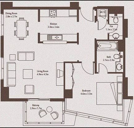 10 Burj Khalifa view | Square Layout | Investment