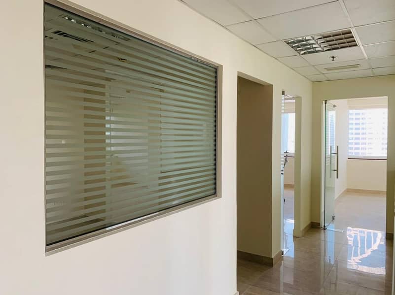 Higher Floor | Fully fitted with 3 Partitions office for rent In HDS tower just in 60K