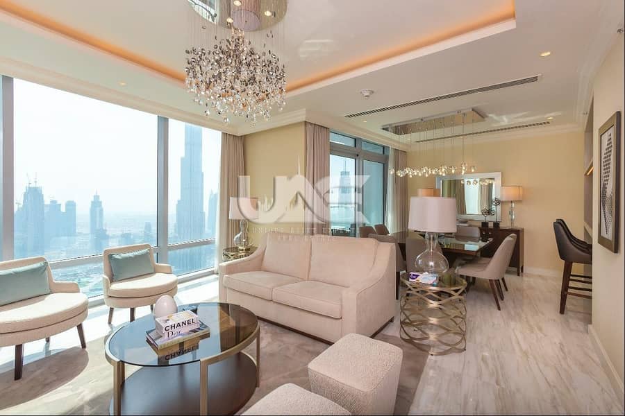 2 Luxury Duplex| Full Burj and Fountain View| High Floor| 4BR