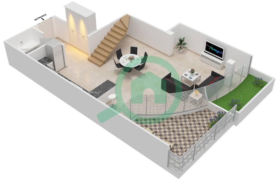 Cappadocia - 2 Bedroom Apartment Unit 314 Floor plan interactive3D
