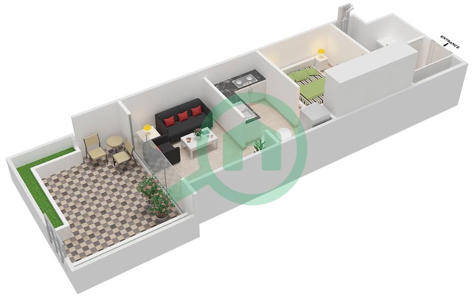 Cappadocia - Studio Apartment Unit G11 Floor plan interactive3D