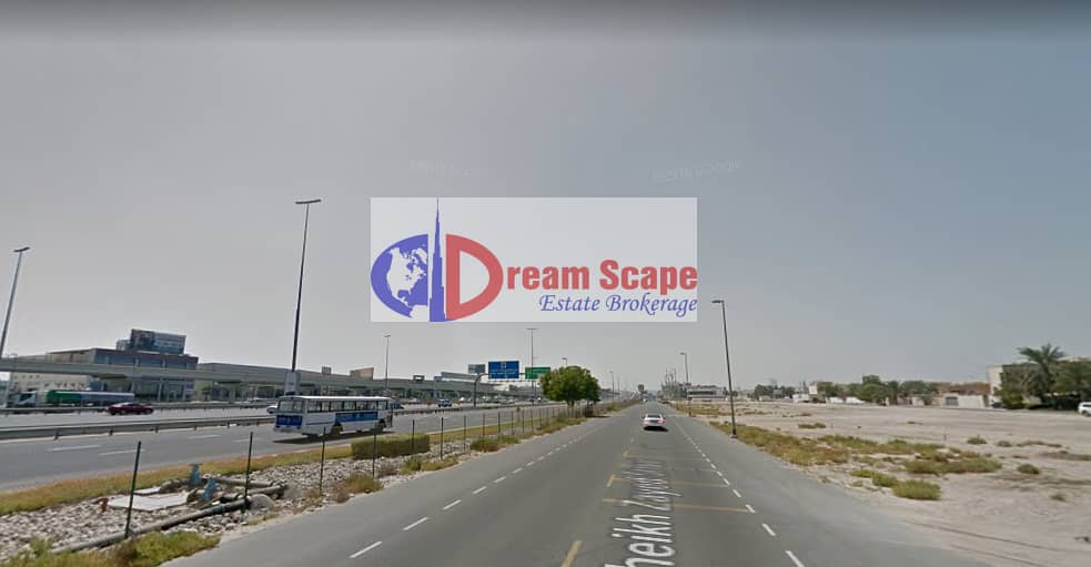 Freehold Commercial Plot  for G+3 Building Main Road Sheikh Zayed Road