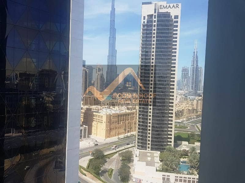 59 Burj Khalifa View|  Furnished Office| Lake View| Glass Partitions |The Metropolis Tower| Business Bay