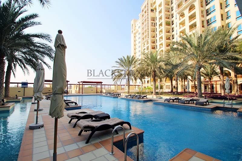 Spacious 2BR + Maid's | Rented | Pool & Sea View