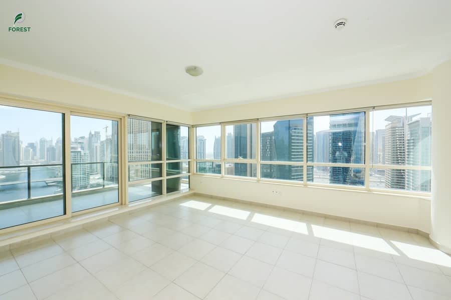 Spacious | 2BR with Full Marina View | Unfurnished