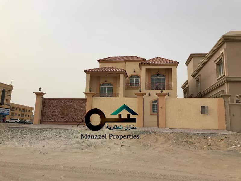 Villa for sale in Al Rawda area in Ajman, the second piece of Sheikh Ammar Street, a very excellent location.