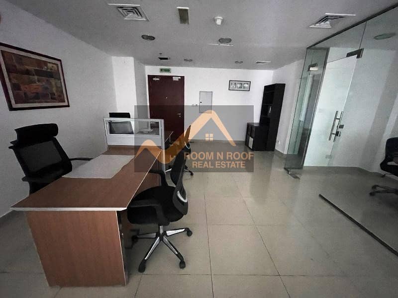12 Burj Khalifa View|  Furnished Office| Lake View| Glass Partitions |The Metropolis Tower| Business Bay