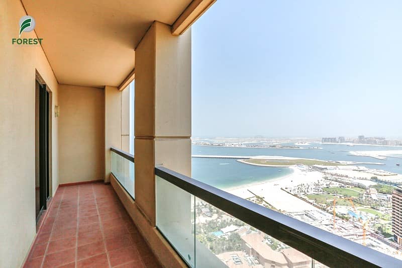 12 Full Sea and Palm View on High Floor | Vacant