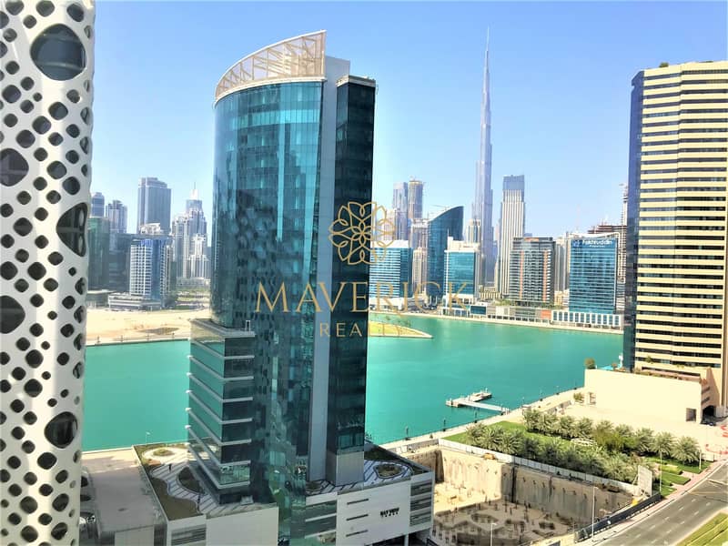 2 Burj+Canal View | Furnished 1BR+Study