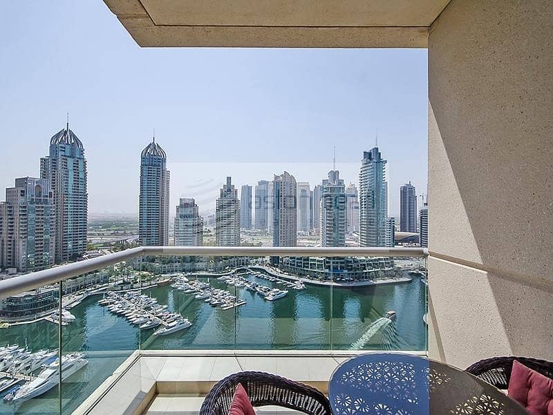 2 Huge 2BR | 2Parking | Full Marina View | Must See