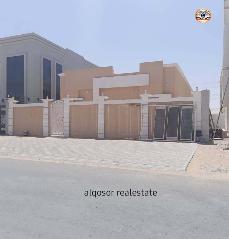 Villa for sale in Ajman, Jasmine area, ground floor, on a street directly next to a mosque