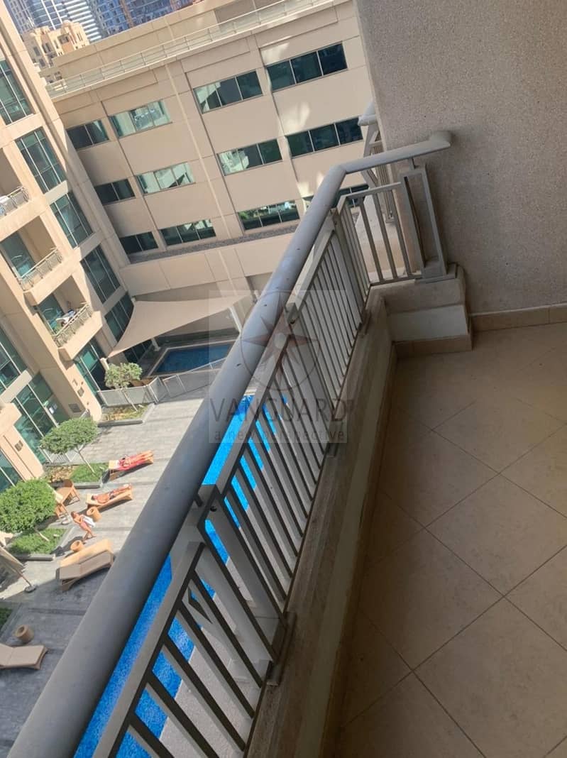 8 Studio w/ balcony Pool View for Rent in Boulevard Central 2