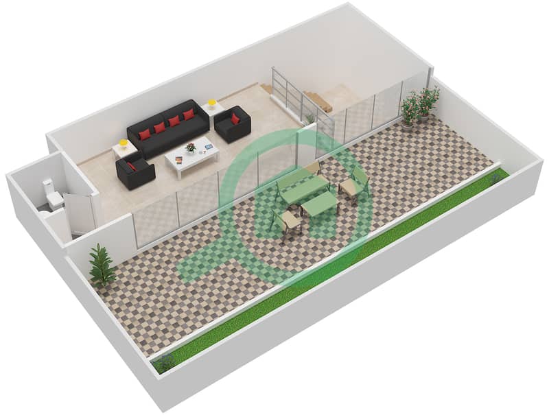 المخططات الطابقية لتصميم الوحدة 10 12TH & 13TH FLOOR شقة 2 غرفة نوم - شايستا عزيزي interactive3D