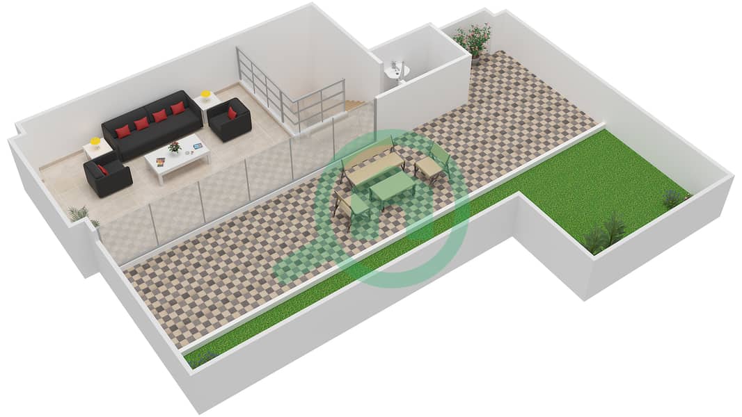 المخططات الطابقية لتصميم الوحدة 09 12TH & 13TH FLOOR شقة 2 غرفة نوم - شايستا عزيزي interactive3D