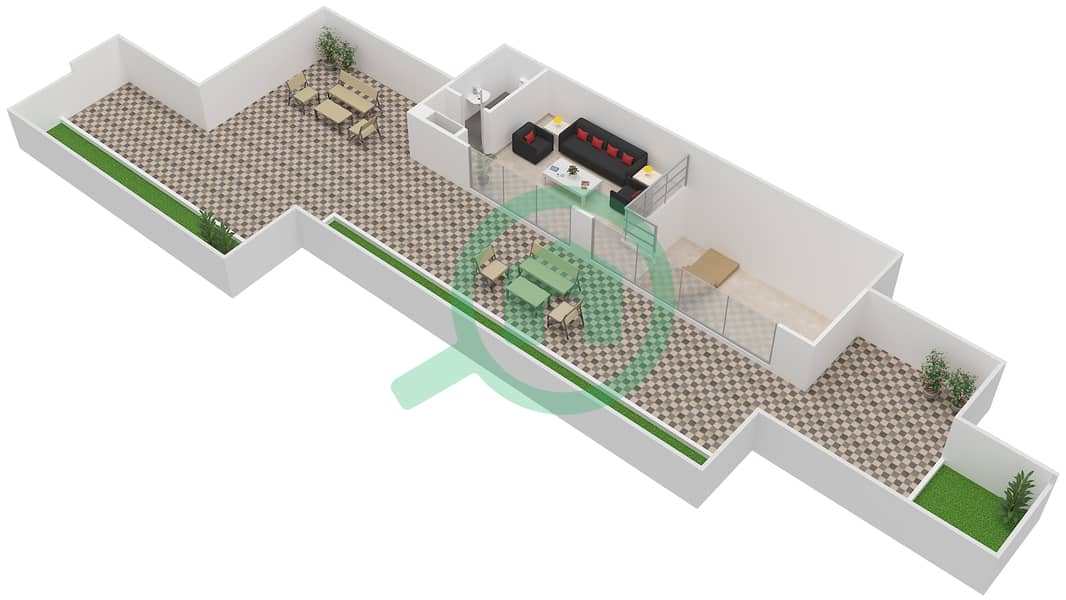 阿齐兹绍伊斯塔公寓 - 2 卧室公寓单位11 12TH & 13TH FLOOR戶型图 interactive3D