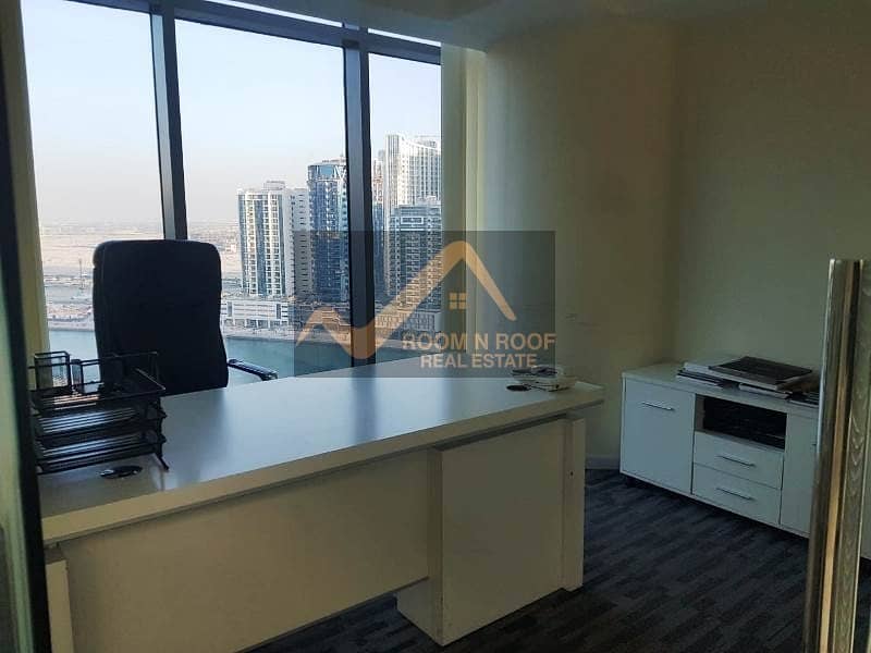 56 |  Furnished Office| Lake View| Glass Partitions |The Metropolis Tower| Business Bay
