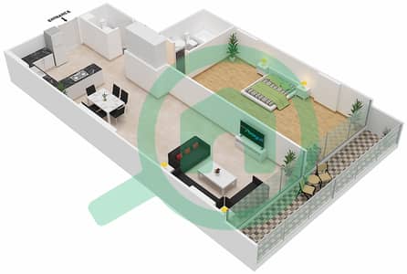 City Apartments - 1 Bed Apartments Unit 303 Floor plan