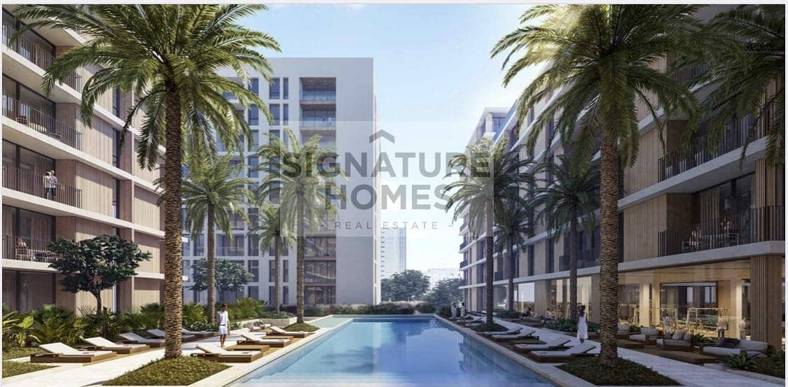 32 pool level | directly access to pool|2 bedrooms apartment | spacious balcony in Dubai hills