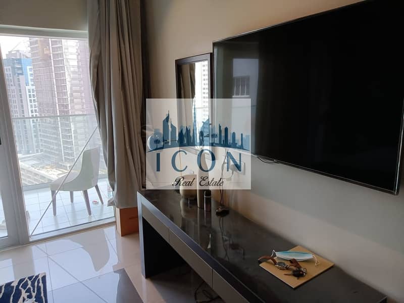 23 Fully Furnished Studio/Ready to Move in /Large Balcony/Pool view/Vacant unit