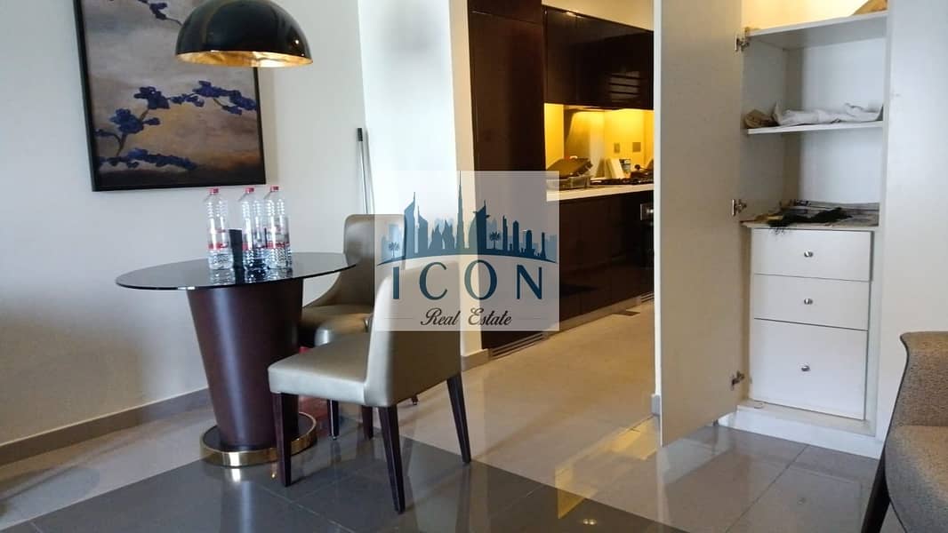 16 Fully Furnished Studio/Ready to Move in /Large Balcony/Pool view/Vacant unit