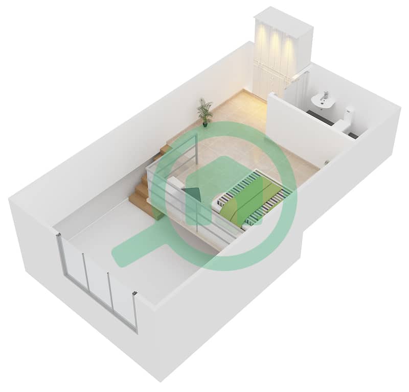 Fortunato - 1 Bedroom Apartment Type L Floor plan interactive3D